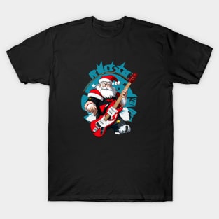 Santas Claus Guitar T-Shirt